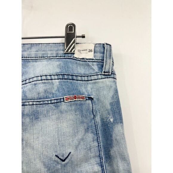 Hudson Blue Denim Pockets Zipper Mid Rise Stretch Skinny Jeans Size 26 - Picture 9 of 13